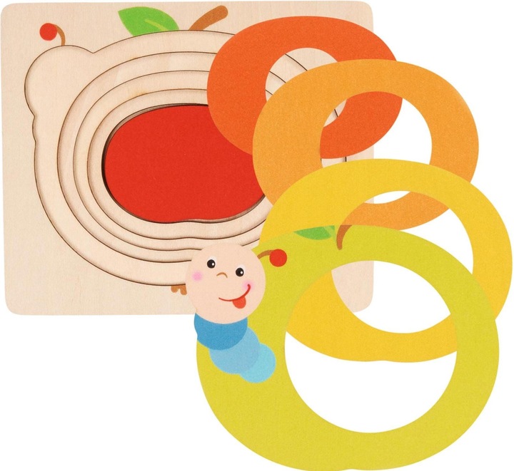 Produktbild Goki Kleinkinder Puzzle Wurm im Apfel (5 Teile)