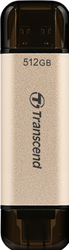 Actual product image Transcend JetFlash 930C USB flash drive 512 GB USB Type-A / USB Type-C 3.2 Gen 1 (3.1 Gen 1) Gold (512 GB, USB-C, USB-A, USB 3.2)