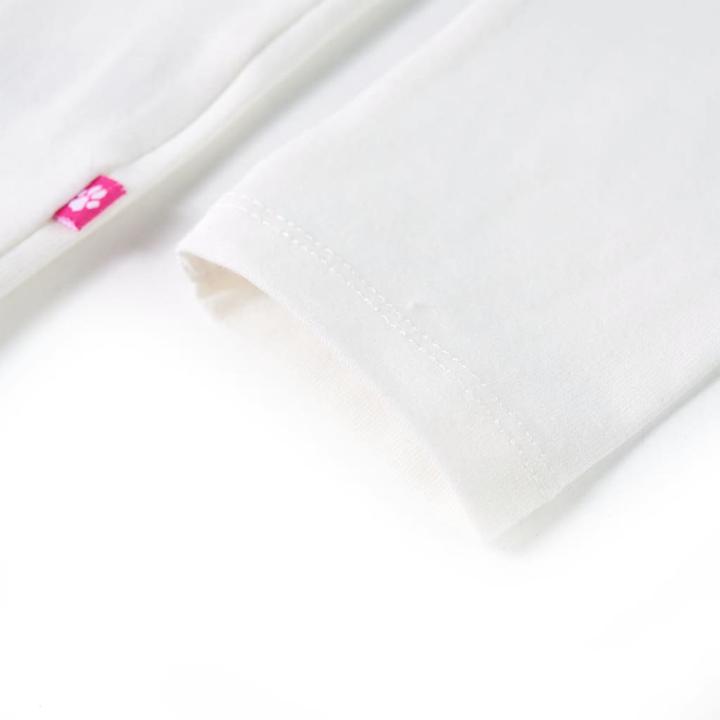 Produktbild vidaXL Kinder-Langarmshirt Ecru 92,Material: 95 % Baumwolle. 5 (92)