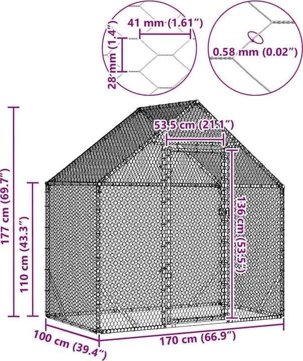 Image du produit vidaXL Hühnergehege