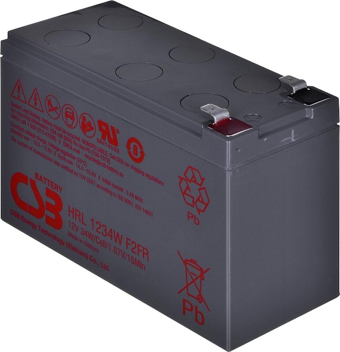 Orvaldi Batterie CSB HRL1234WF2FR 12V 9Ah (12 V, 9 Ah)