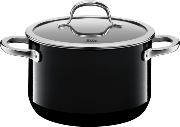 Silit Meat casserole PASSION black (20 cm, Pot, Ceramic)