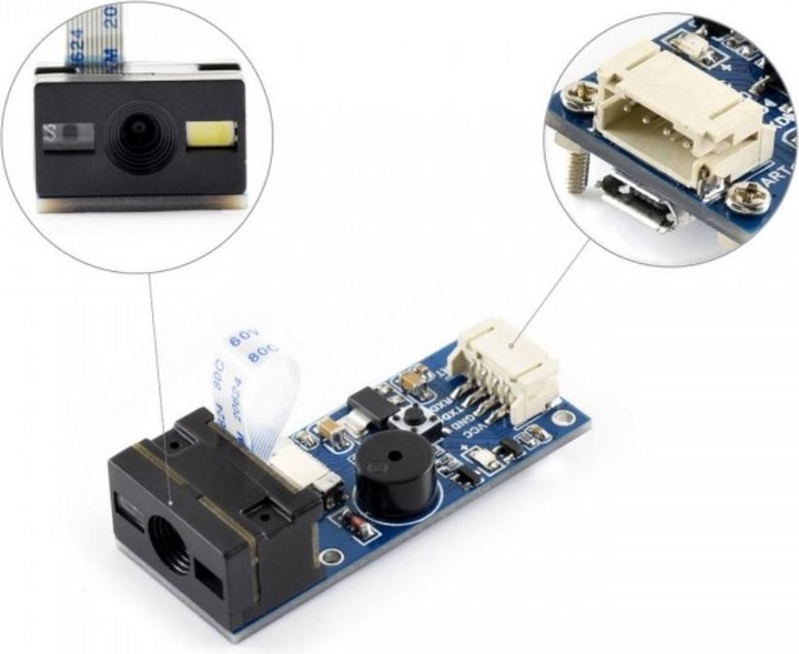 Image du produit WaveShare Module lecteur de codes à barres 1D/2D