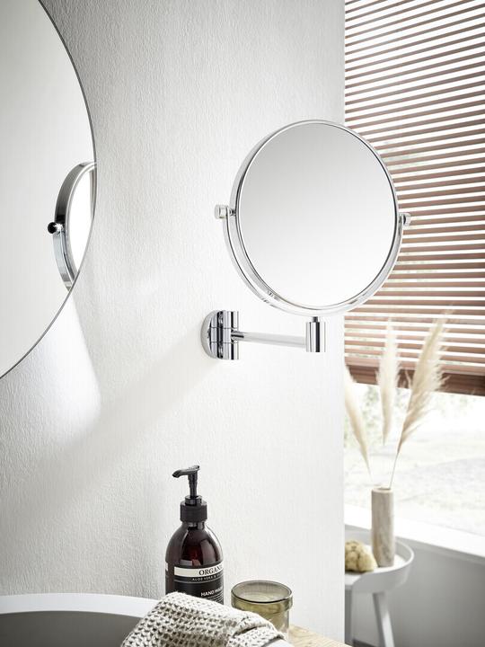 Actual product image Emco pure standing mirror, angular, with handle, chrome, 109400113