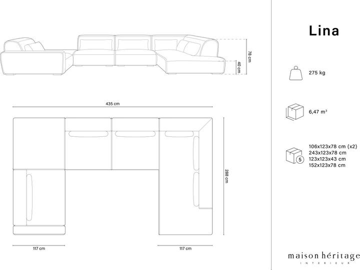 Immagine prodotto Maison Heritage Lina (Divani componibili, Divano modulare)