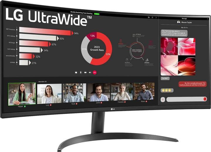 Actual product image LG UltraWide 34WR50QC-B (3440 x 1440 pixels, 34")