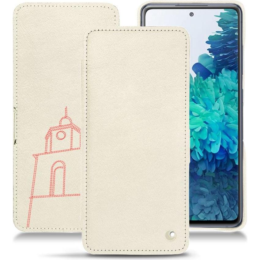 Thumbnail - Noreve Lederschutzhülle horizontal (Samsung Galaxy S20 FE), Smartphone Hülle, Weiss
