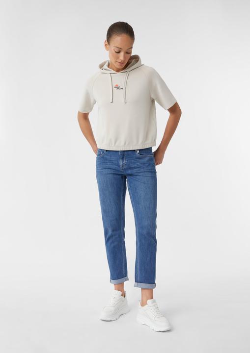 Produktbild Comma Sweatshirt Kurzärmeliges Scuba-Sweatshirt im Relaxed Fit (36)
