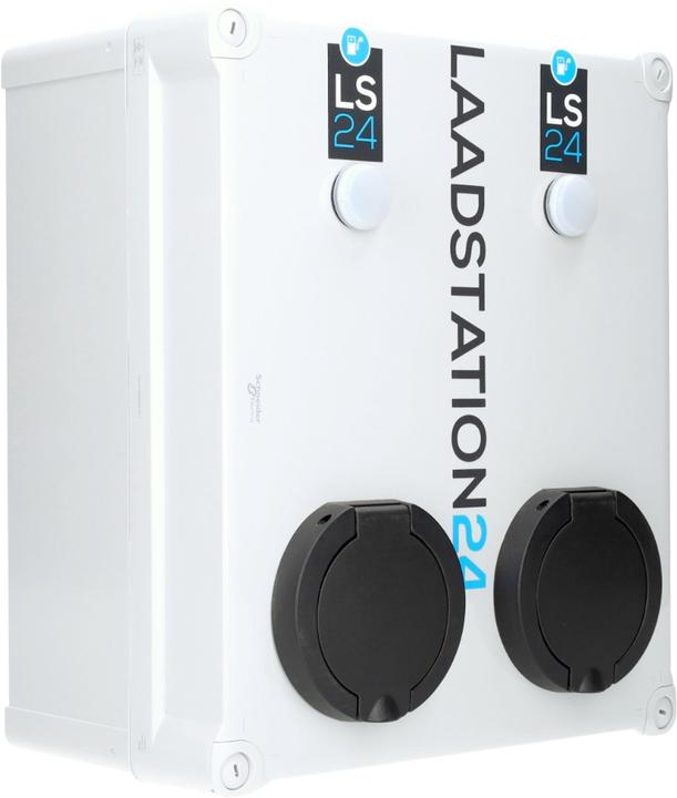 Productafbeelding LS24 Dubbele Laadpaal 2 x 16A - 1 of 3 fase - 2 Outlets (Type 2, 22 kW, 16 A)