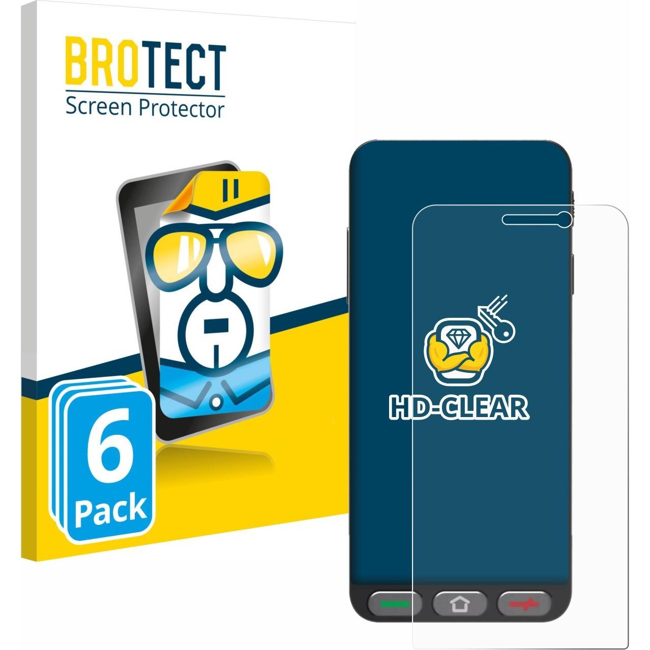 BROTECT Schutzfolie Displayschutz Displayschutzfolie Folie Klar Transparent (6 Stück, Brondi Amico S Nero), Smartphone S...