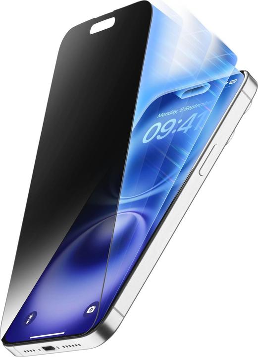 Produktbild Cellularline Top Secret Glass Eclipse (1 Stück, Apple iPhone 16)