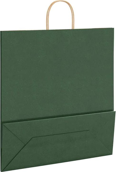 Actual product image VidaXL Kraft paper bags 50 pcs. with handle green 45x17x48 cm paper bag (Gift bag, 50 x)