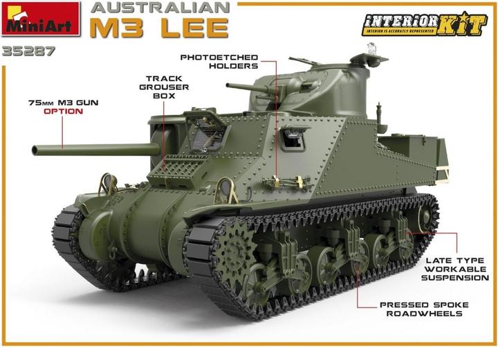 Image du produit Mini art Australienne M3 Lee. Kit d'intérieur