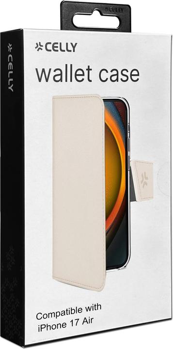 Image du produit Celly Buchhülle aus Kunstleder Sand für iPhone (Apple iPhone 17, Apple iPhone Air)