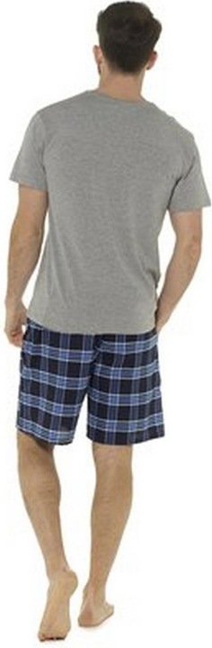Actual product image Foxbury Mens Jersey Checked Short Lounge Set (XXL)