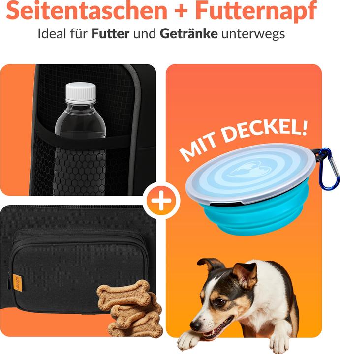 Produktbild Cadoca Haustiertragetasche (Katze, Reflektoren, Faltbar, Waschbar, Komplett zu öffnen)