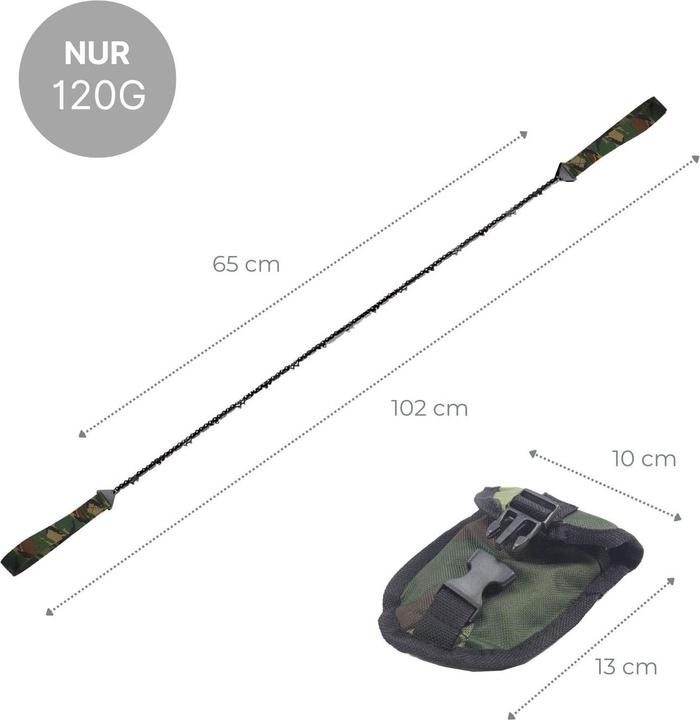 Produktbild Hermex Survival-Säge Pocket Saw Taschensäge Handkettensäge Camping-Handsäge