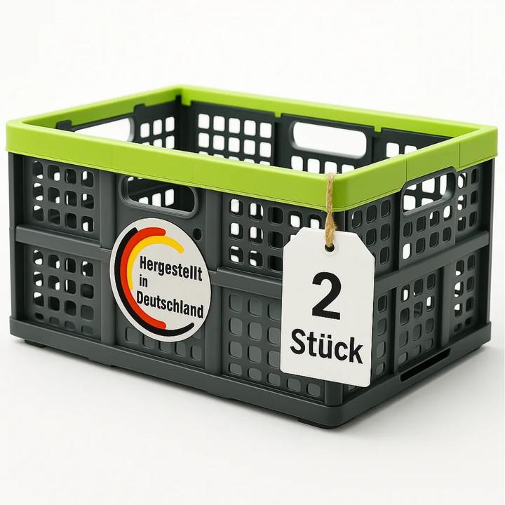 Produktbild BigDean 2 x faltbare Einkaufskörbe