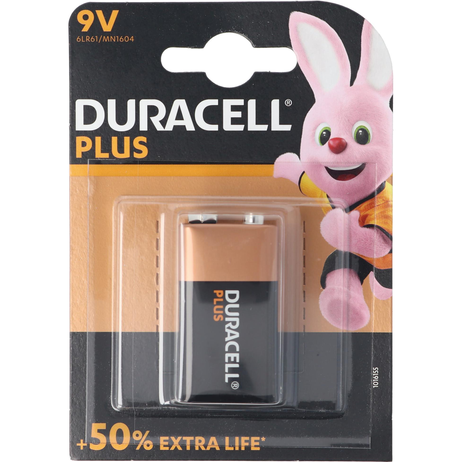Duracell Batterie 2 x 9V - Alkalisch - 580 (1 Stk., 9V Block), Batterien + Akkus