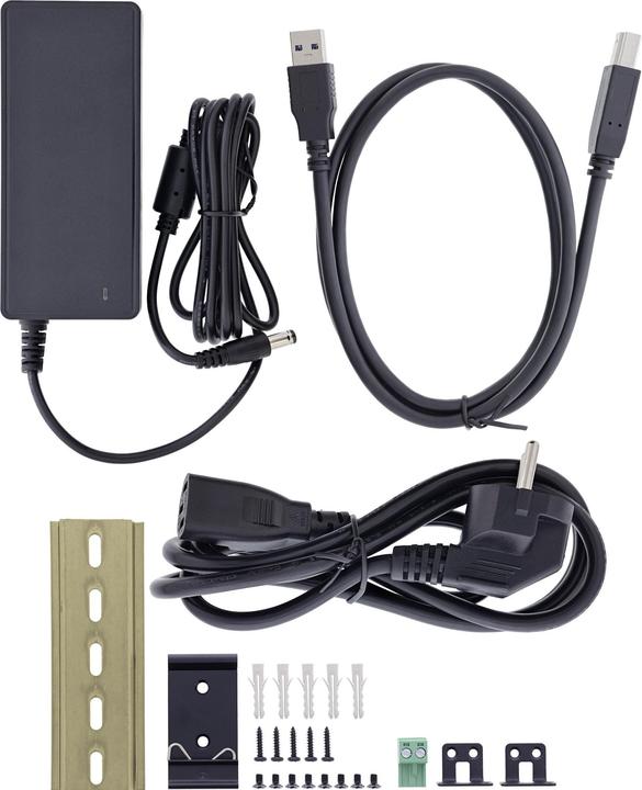 Produktbild InLine ® USB 3.2 Gen.1 Industrie-Hub, 10 Port, Aluminiumgehäuse, mit Netzteil (USB-A, 10 Ports)