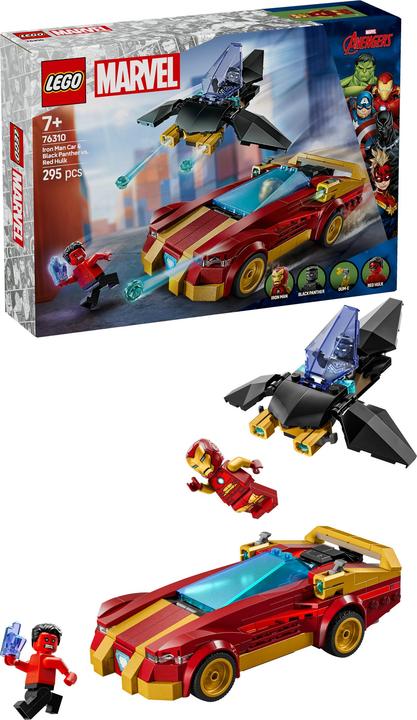 Produktbild LEGO Iron Man Auto und Black Panther vs. Red Hulk (76310, LEGO Marvel)