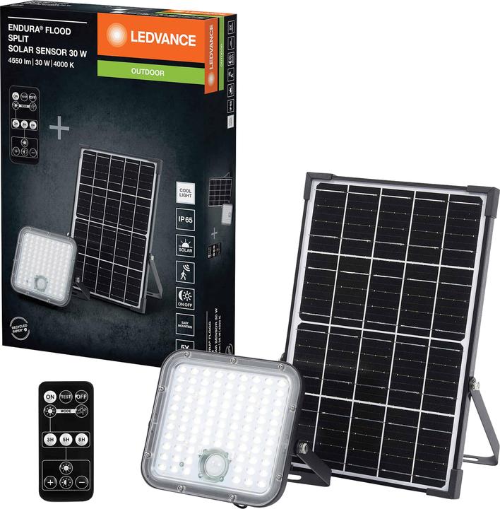 Actual product image Ledvance Solar LED floodlight Endura Flood Split 30 W, 4500 lm, 4000 K (4500 lm)