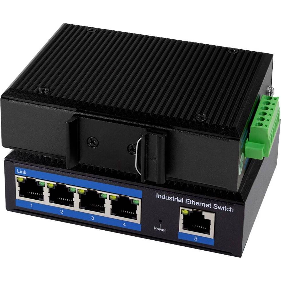 Thumbnail - LogiLink NS202 Industrieller Gigabit Ethernet Switch 5-Port 10/100/1000 Mbps Hutschienenmontage (5 Ports), Netzwerk Swit...