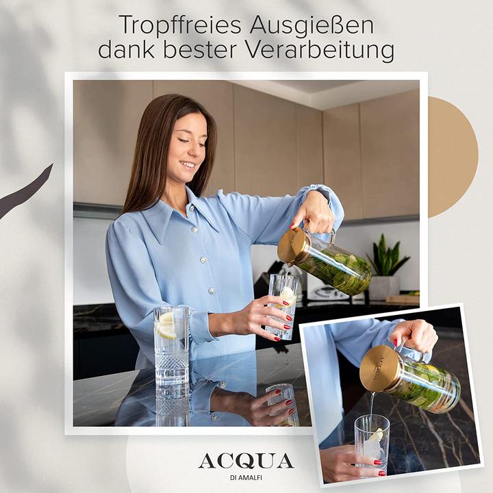 Produktbild Acqua di Amalfi Wasserkaraffe Gold/Bamboo