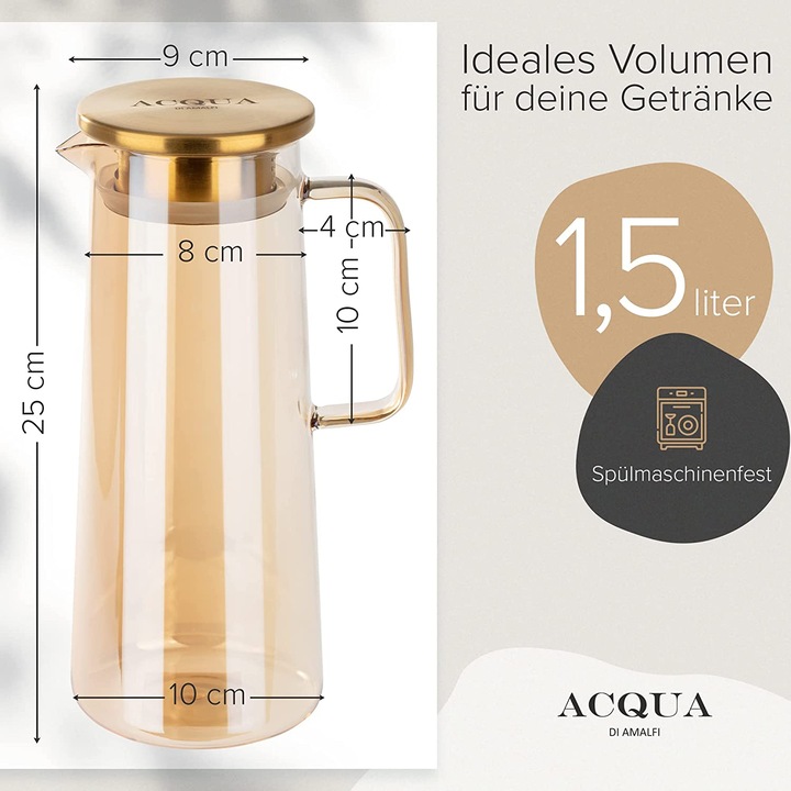 Produktbild ACQUA di Amalfi Wasserkaraffe Gold/Bamboo