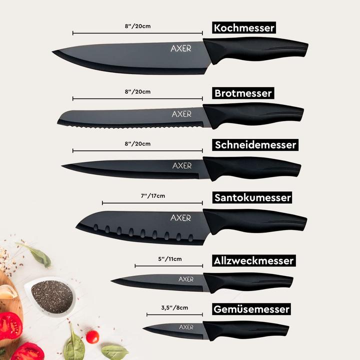 Immagine prodotto Axer Nero, 6 set (20 cm)