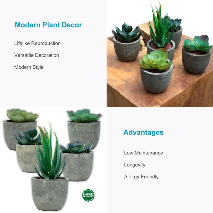 Actual product image Intirilife Artificial plant set (15 cm)