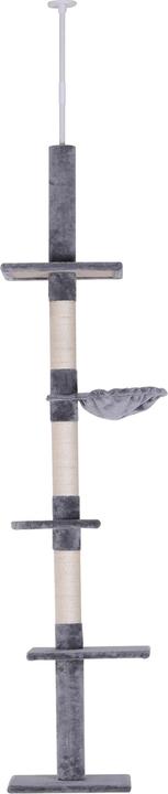 Produktbild PawHut Kratzbaum höhenverstellbar (260 cm, Grau)