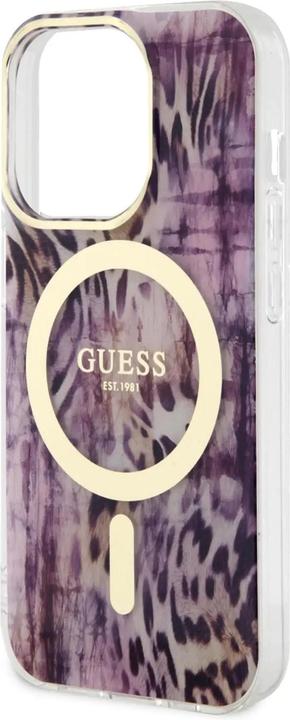 Produktbild Guess GUHMP14XHLEOPWP iPhone 14 Pro Max 6.7" ró?owy/pink hardcase Leopard MagSafe (Apple iPhone 14 Pro Max)