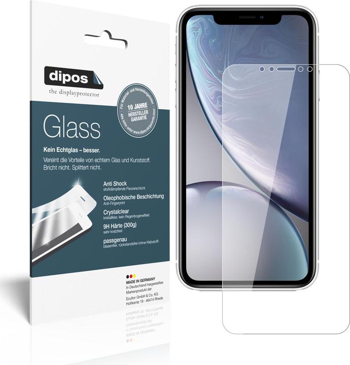 Dipos Displayschutz Anti-Shock (2 Stück, Apple iPhone XR)
