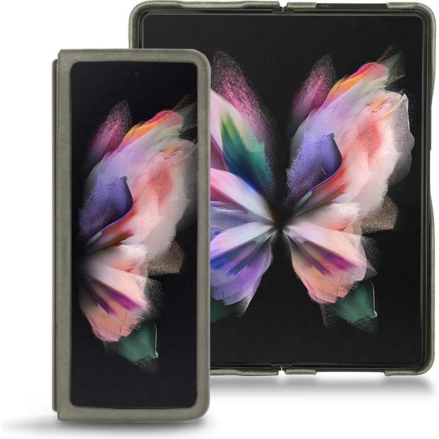 Noreve Lederschutzhülle (Samsung Galaxy Z Fold3), Smartphone Hülle, Grau