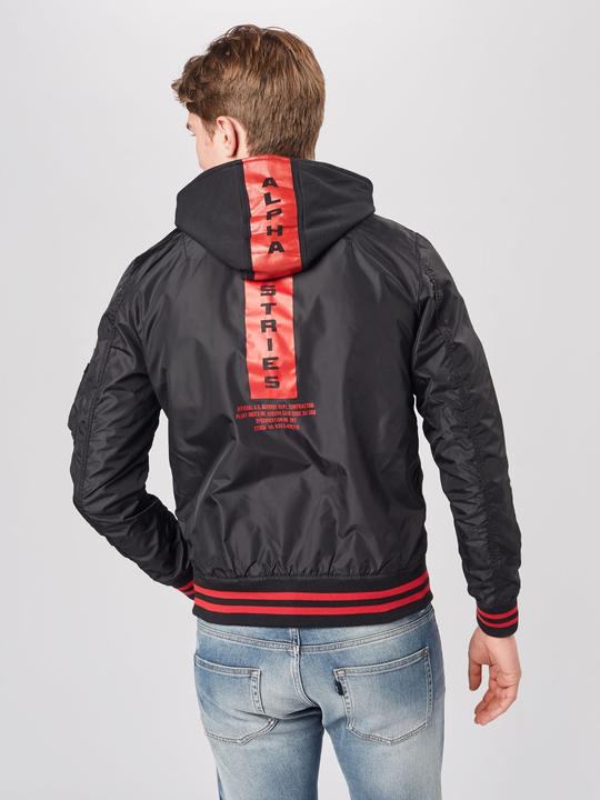 Image du produit Alpha Industries Veste de vol avec capuche amovible, poches chauffantes et patch avant (S)