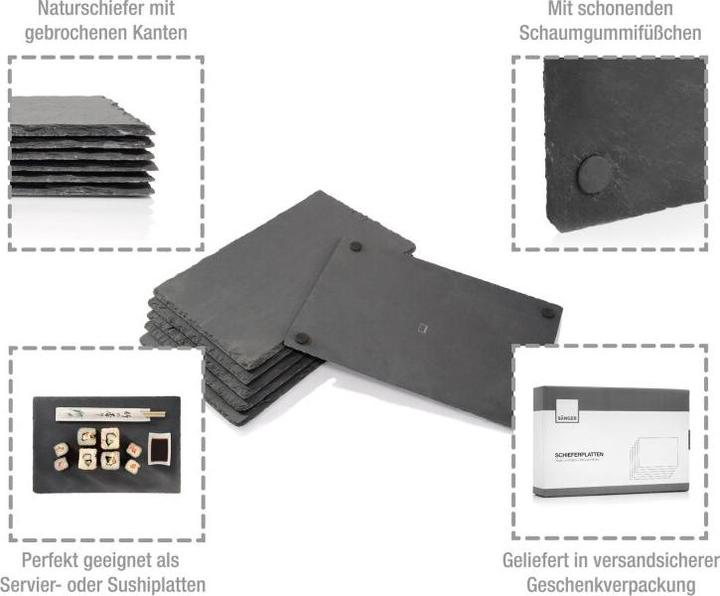 Produktbild Sänger Geschirr Schieferplatten-Set