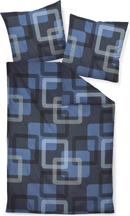Produktbild Janine Mako-Satin Bettwäsche J.D. 87096 denimblau (Bettwäsche Set, 135x200 cm + 80x80 cm)