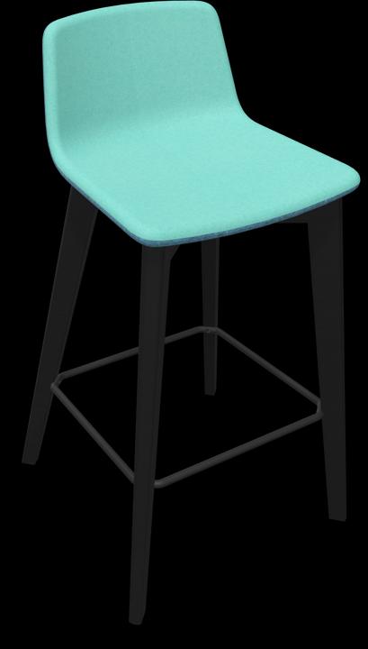 Mint, hellblau melange, Schwarz, Esche gebeizt schwarz
