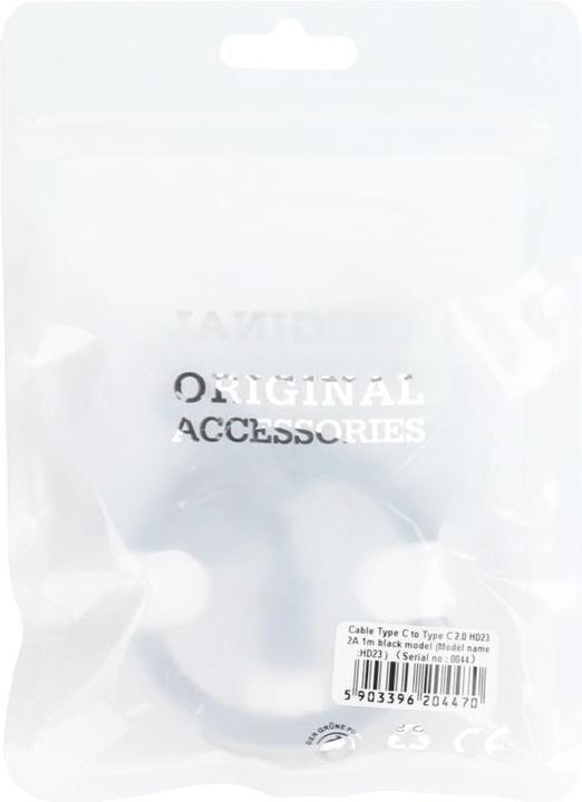 Actual product image OEM Cable Cable Type C to Type C PD 40W HD23 1 m black (1 m, USB 2.0, 40 W)