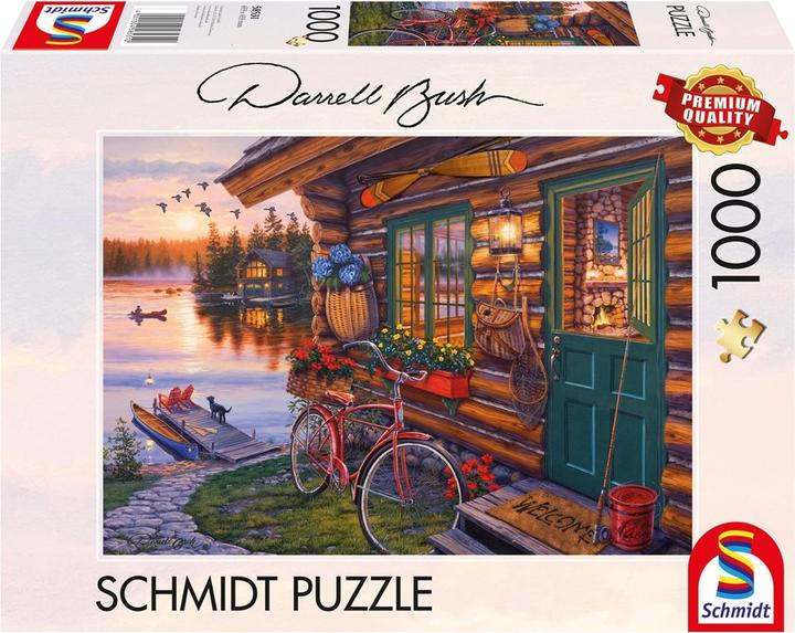 Schmidt Spiele Capanna sul lago con bicicletta 1000 pezzi (1000 pezzi)