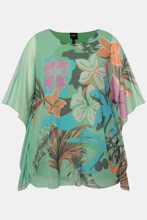 Actual product image Ulla Popken Layered Chiffon Floral Blouse (60)