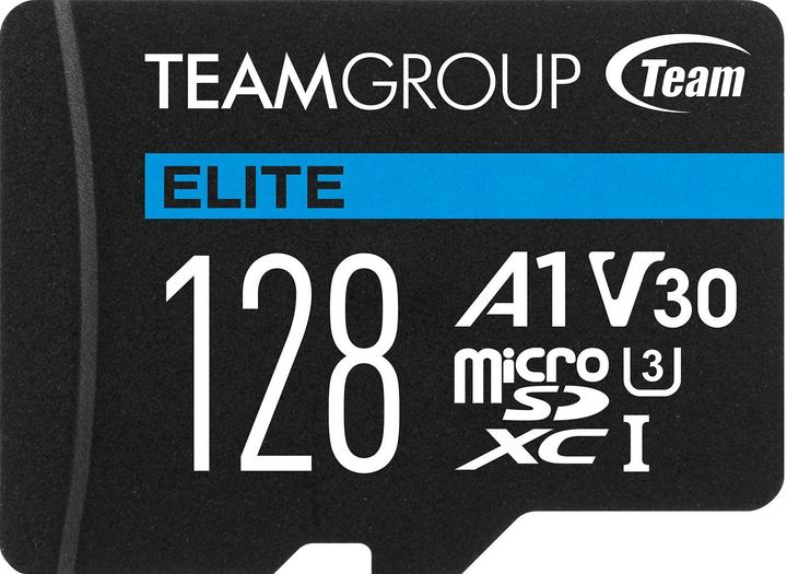 Team Group Team ELITE A1 - Flash-Speicherkarte (SD-Adapter inbegriffen) (128 GB, microSDXC, U3, UHS-I)