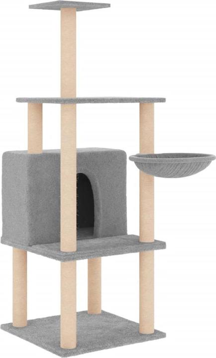 Actual product image vidaXL Kratzbaum (132 cm, Light grey)