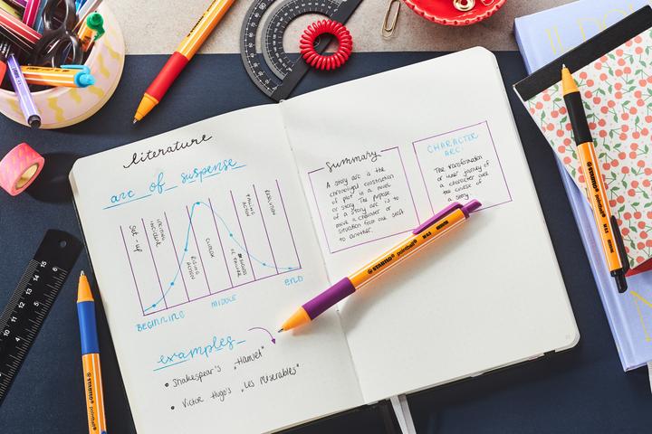 Produktbild STABILO Kugelschreiber ® pointball® Display. Werkstoff: Karton, 38 ST, sortiert in 6 Farben: je 3 ST (Blau, Grün, Lila, Rot, Schwarz, Türkis, 38x)