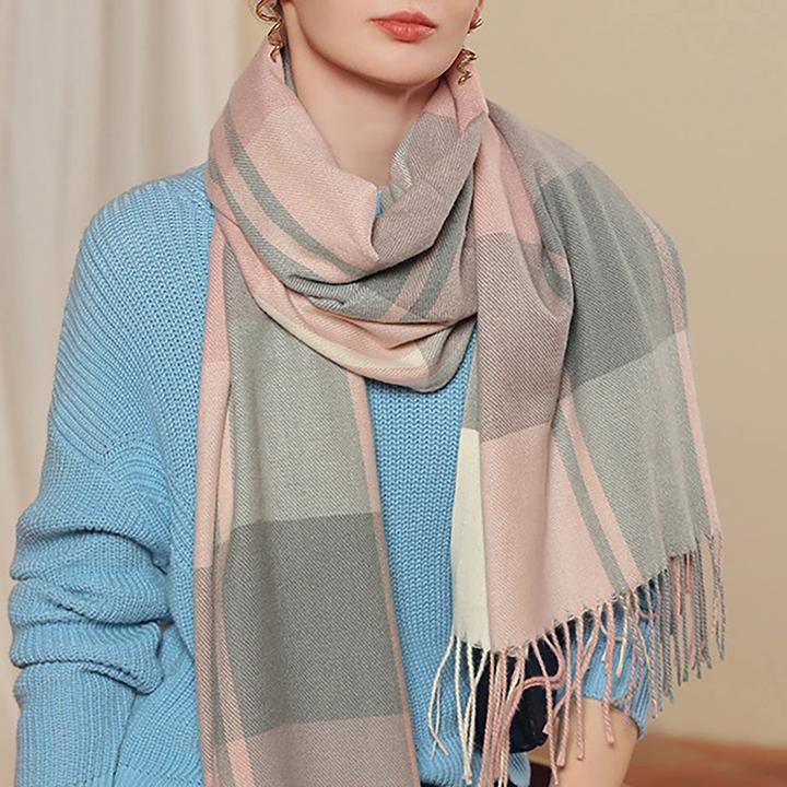 Produktbild Only-Bags.Store schal dicker Strickschal kariertes Halstuch Schal Poncho