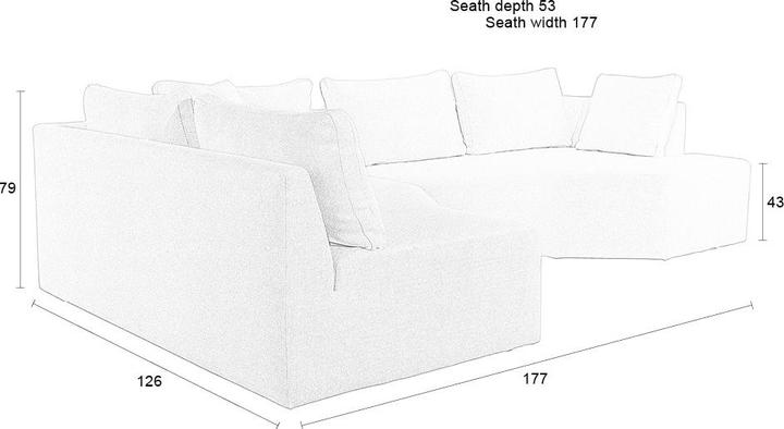 Produktbild Zuiver Prosper Sofa Left Cappuccino (Ecksofa)