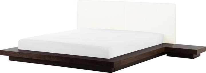 Actual product image Beliani Bed dark wood colour slatted frame 180 x 200 cm ZEN (180 x 200 cm)