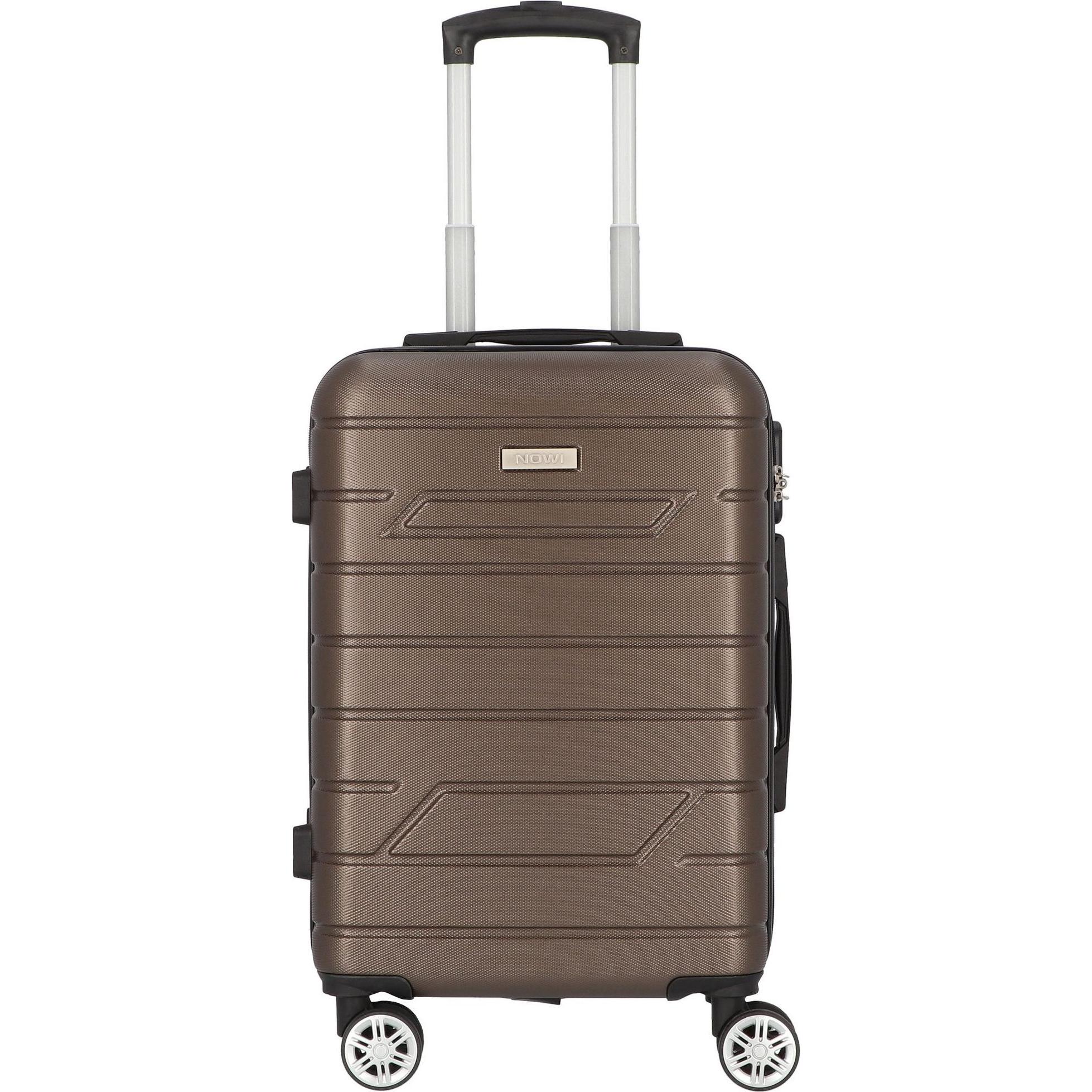 Nowi, Koffer, Bergamo 4 Rollen Kabinentrolley 56 cm, Bronze, (37.40 l, Handgepäck (bis 50l))