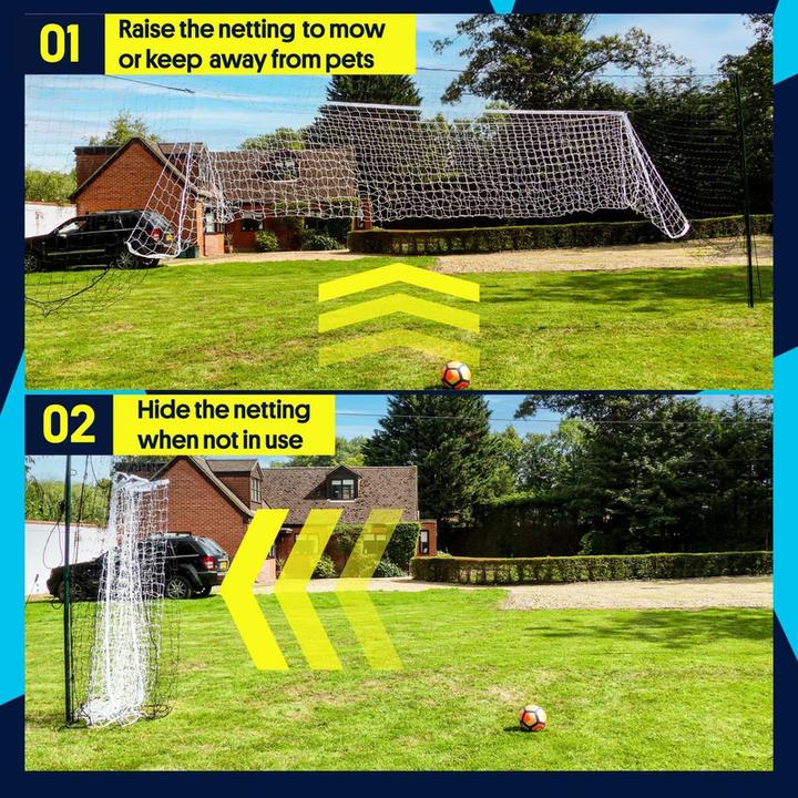 Image du produit Open Goaaal Filet de But de Football avec rebondisseur - Filet de Sport Tout-en-Un pour Une barrière
